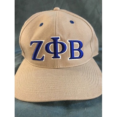 Zeta Phi Beta Sorority Savage Promotions One Size Fits All Cap Brown Blue Letter  eb-34504457